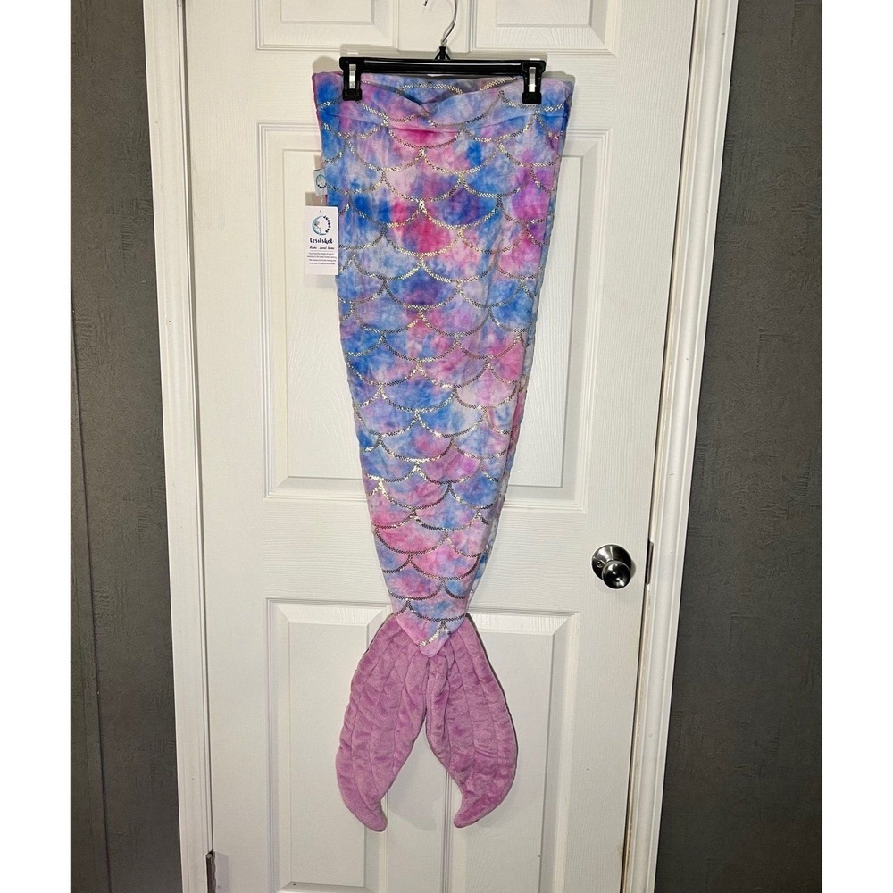 COSUSKET Mermaid Tail Blanket for Girls, All Seasons Soft Premium Colorful Fish